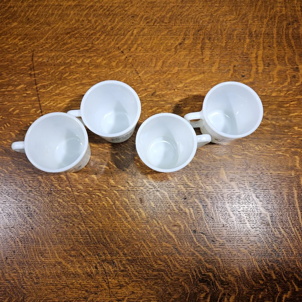Pyrex Summer Impressions Blueberry Mugs Set Of 4 Vintage